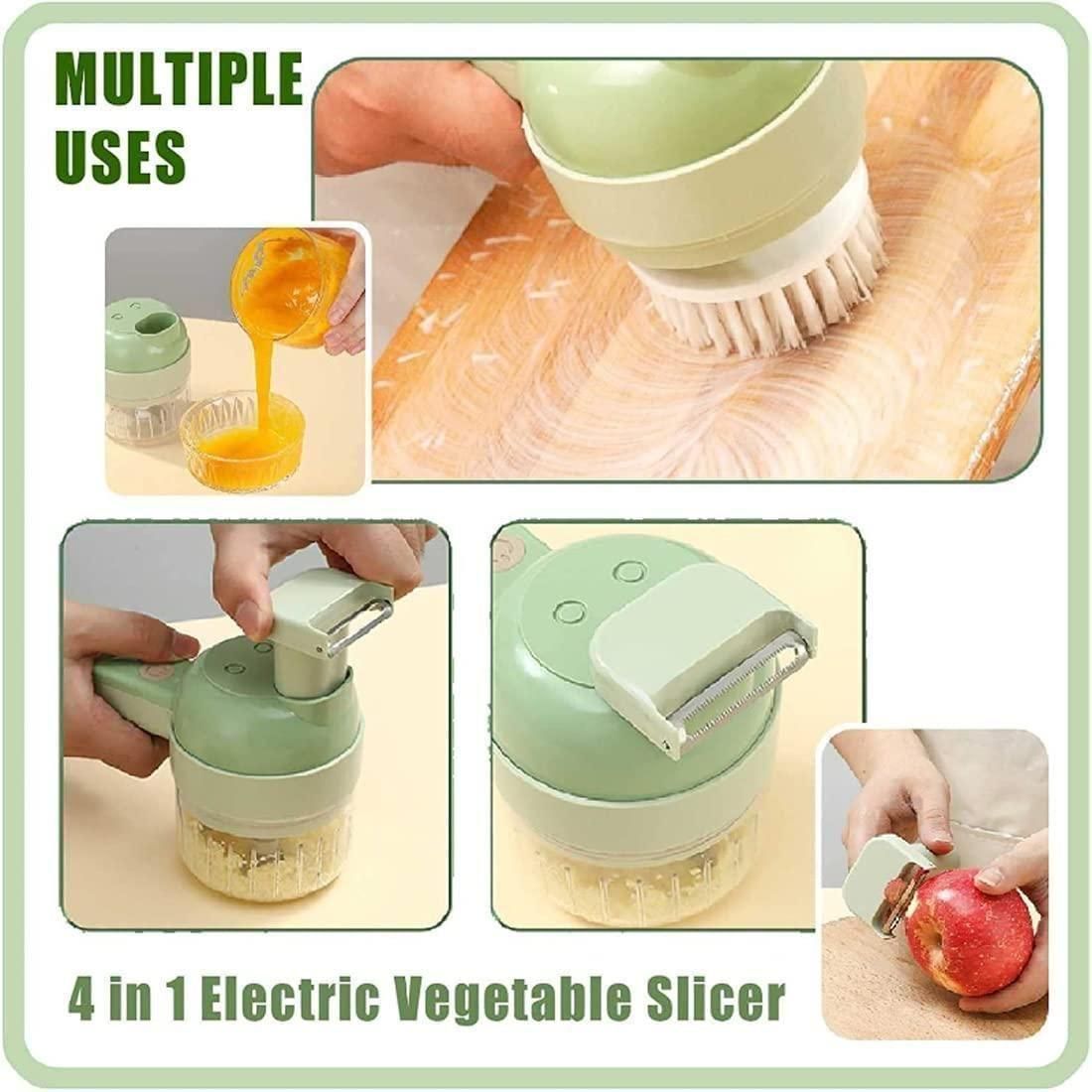 STARLANCE's 4 in 1 Portable Electric Vegetable Cutter Set