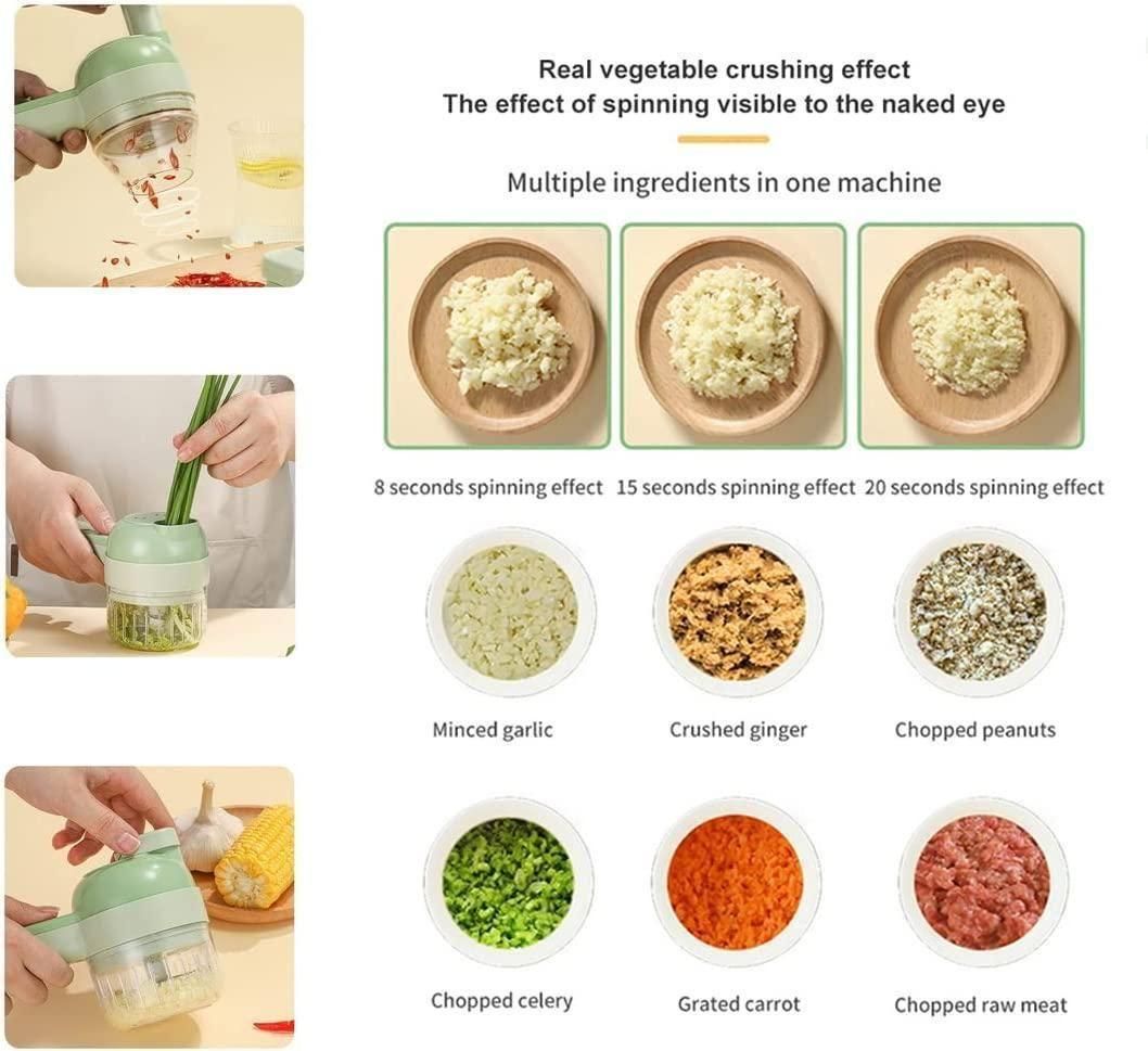 STARLANCE's 4 in 1 Portable Electric Vegetable Cutter Set