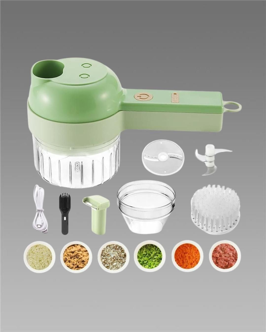 STARLANCE's 4 in 1 Portable Electric Vegetable Cutter Set